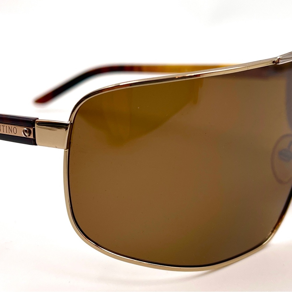 Vintage Valentino Gold and Brown Sunglasses Pristine condition